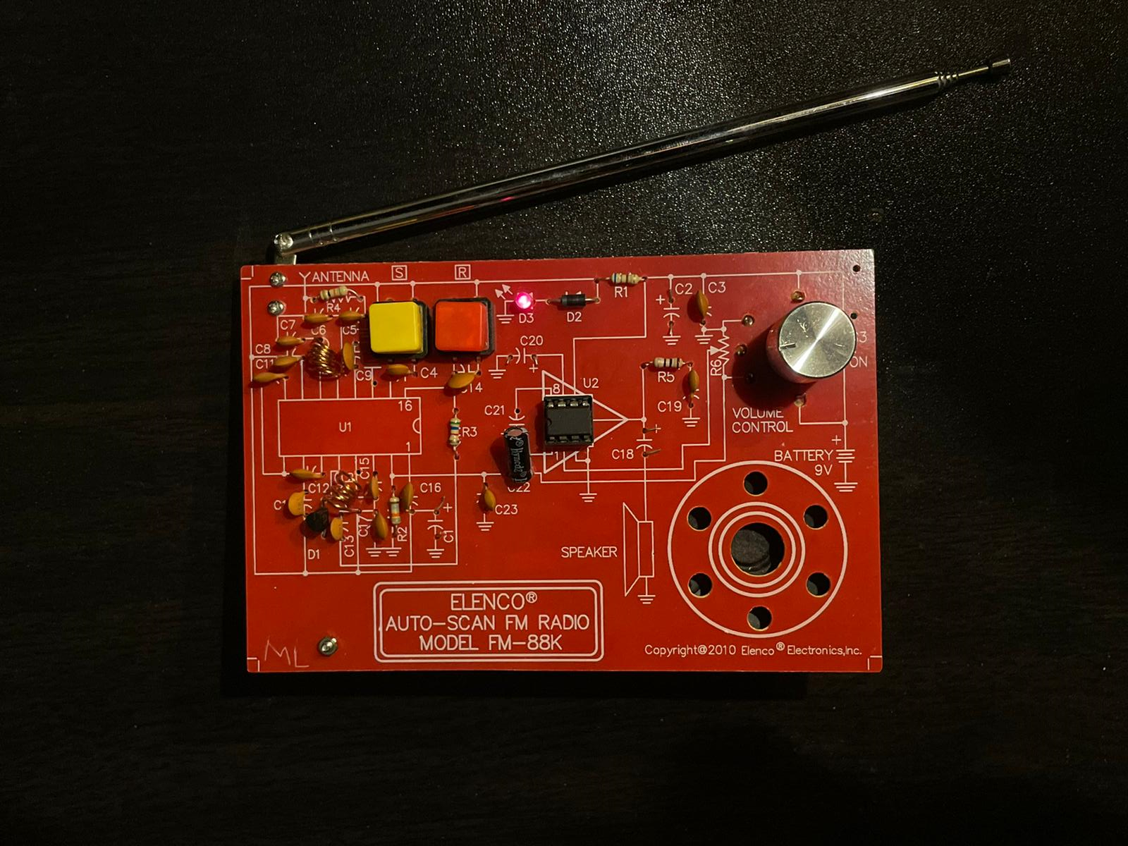 Auto-Scan FM Radio Receiver (FM-88K Kit)